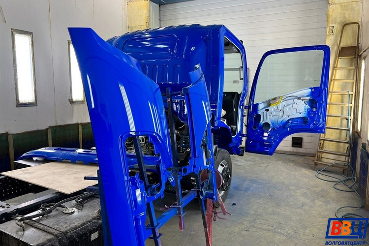 Перекраска грузовичка ИСУЗУ в Синий цвет RAL 5005